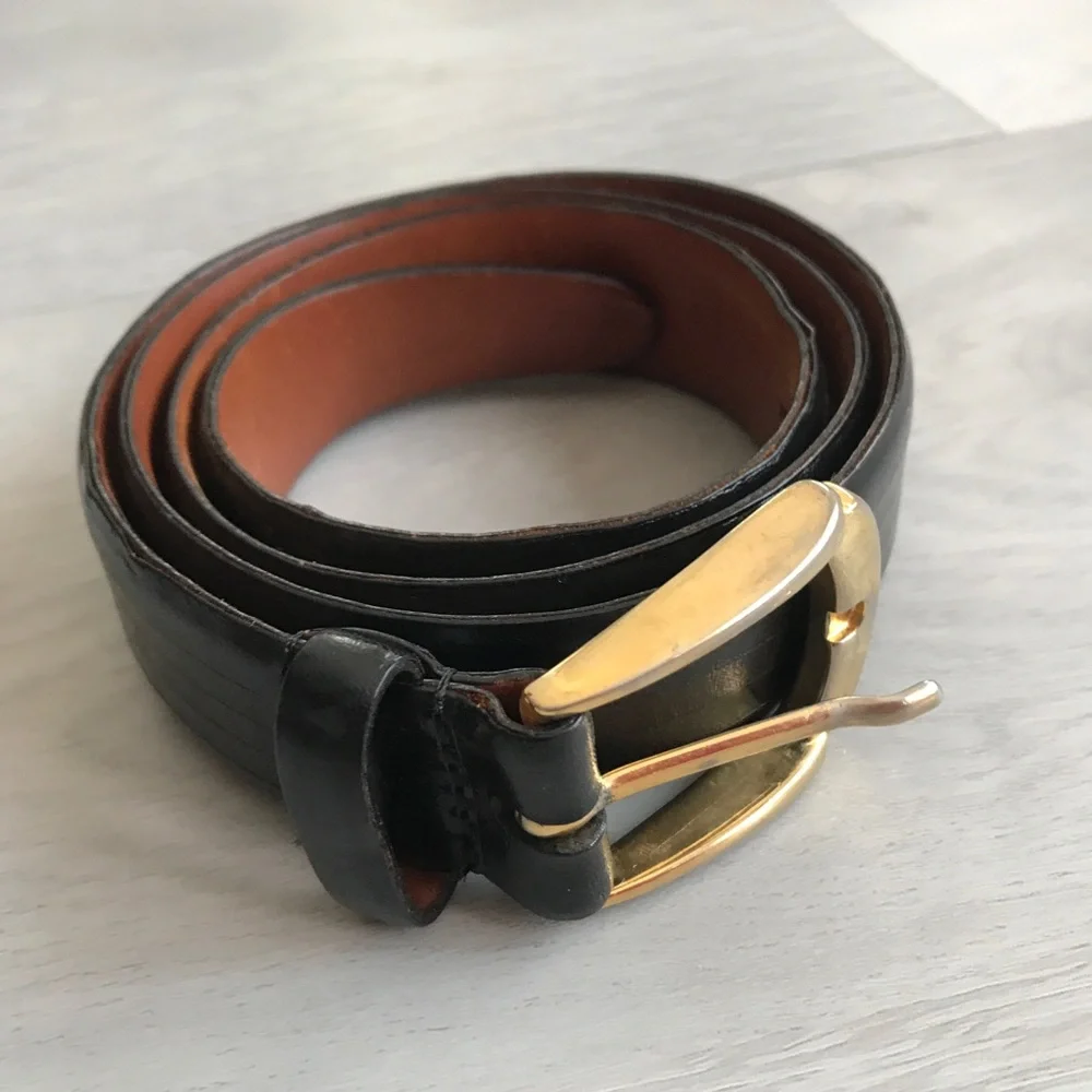 MENS DEEP CHOCOLATE BROWN BELT LEATHER MADE IN USA 36